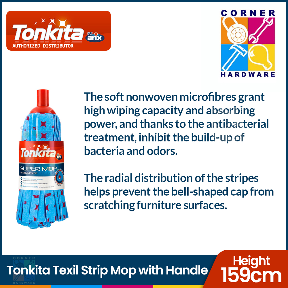 thumbnail image 2 of TONKITA Super Mop Handle – Non-Woven Mop Replacement Handle With Grip | Easy To Attach 2 of 13