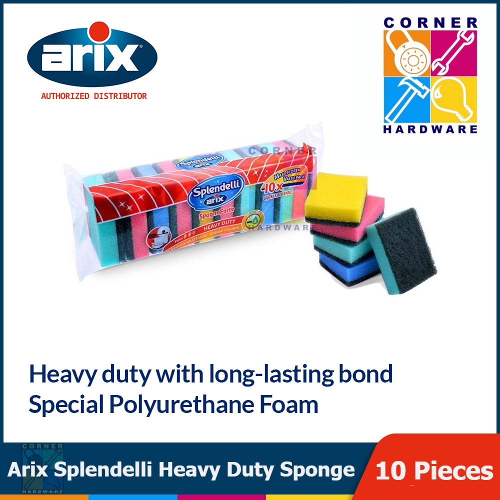 Image of ARIX Colorful Synthetic Sponge Scourer 10pcs. Regular