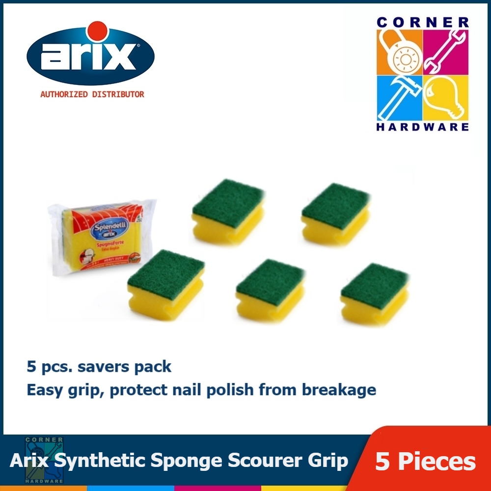 Image of ARIX Synthetic Sponge Scourer Grip 5pcs.