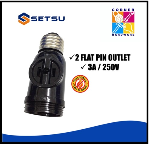 Image of SETSU Keyless Socket with 2 Flat Pin Outlet