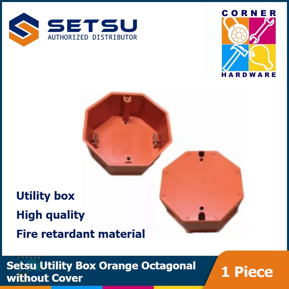 SETSU Utility Box Orange Octagonal without Cover