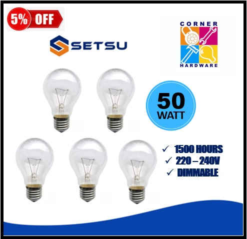Image of SETSU Incandescent Bulbs 50W 5pcs